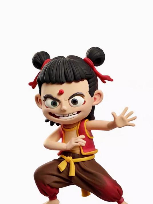 以为能教弟弟做手工,结果被他的黏土哪吒狠狠惊艳了