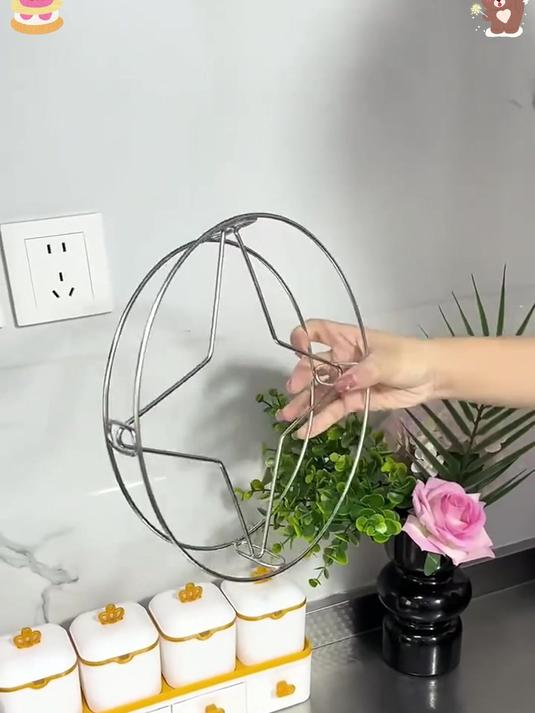 各种锅具皆宜的不锈钢锅架,轻松收纳,厨房大变样!