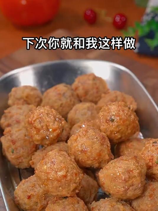 炸莲藕丸子家常做法～酥脆好吃#莲藕炸肉丸#