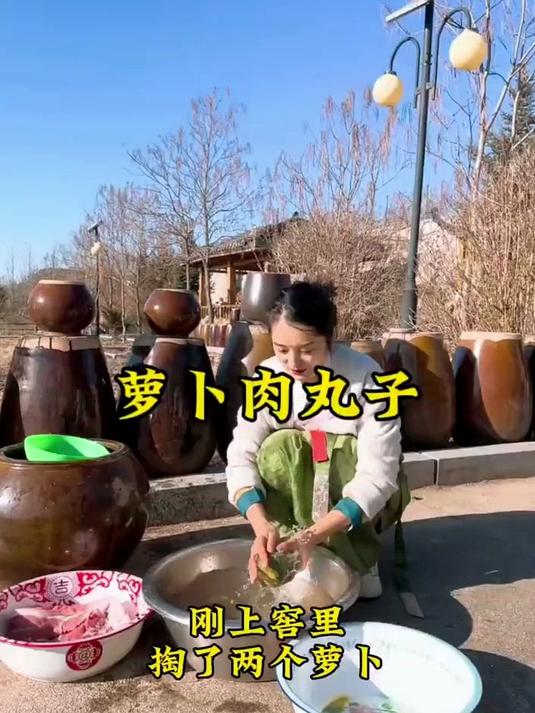 东北延边朝鲜族特色美食，手工制作萝卜肉丸子，健康美味#萝卜肉丸子##东北家常菜##健康美味