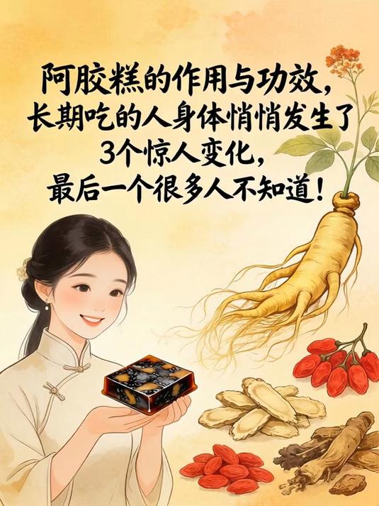 阿胶糕的作用与功效，长期吃的人身体悄悄发生了3个惊人变化，最后一个很多人不知道！(1)