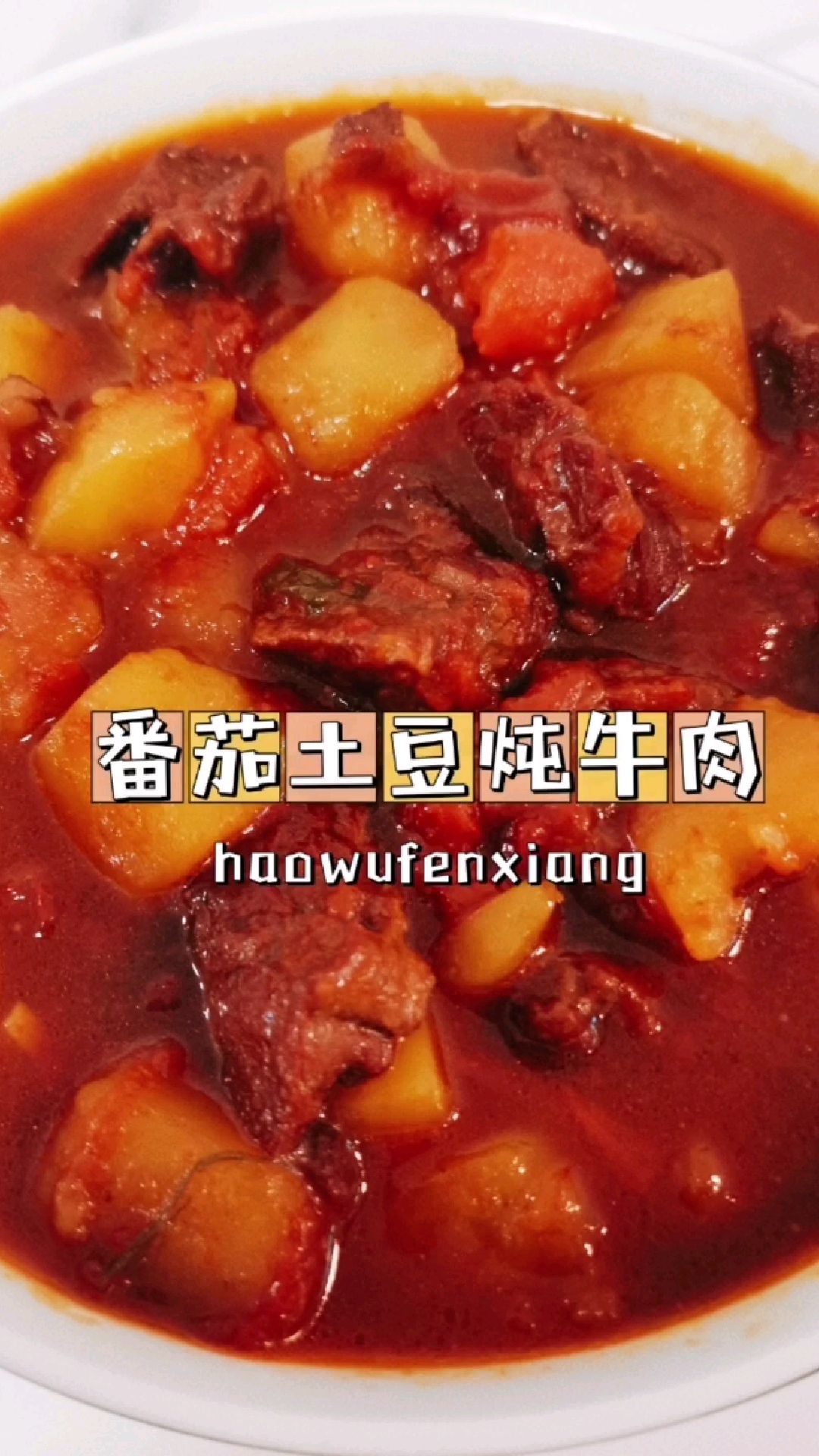 番茄土豆炖牛肉盖浇饭