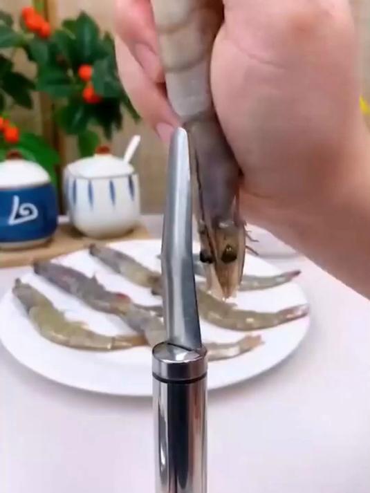 皮皮虾克星!专用剥虾器,一剥就干净,吃虾超痛快!