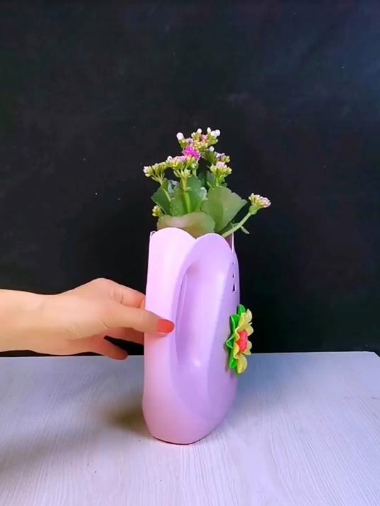 洗衣液空瓶制作简易花盆 手工diy 变废为宝 手工