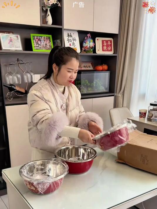 马年喜庆304不锈钢盆家用厨房洗菜盆料