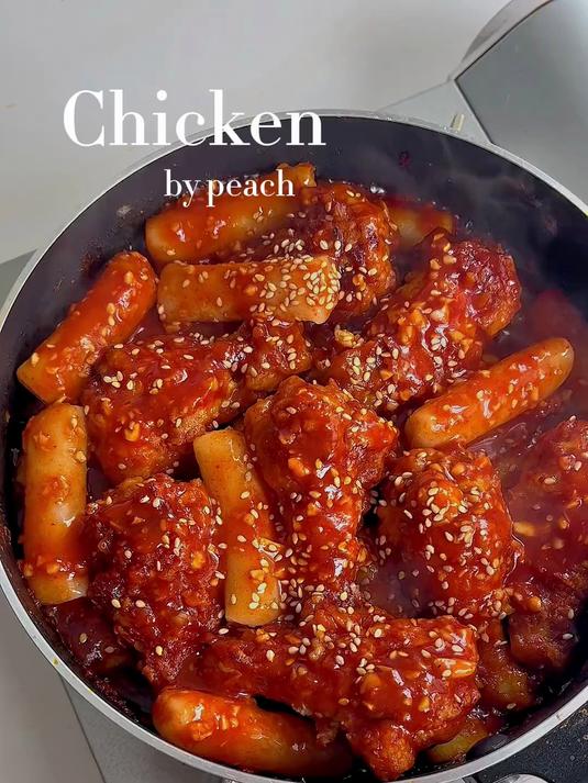 超简单的韩式年糕炸鸡～真的超过瘾