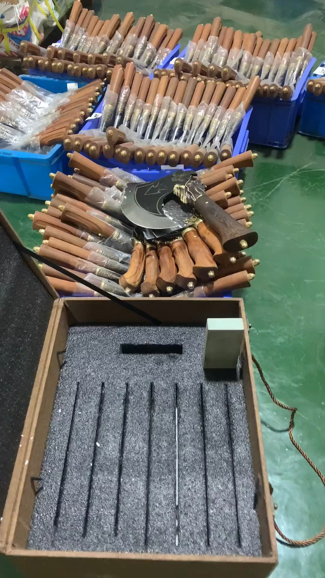 龙泉手工锻打菜刀套装