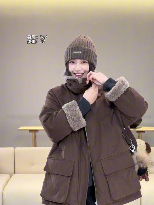 大码羽绒服 派克服 新国标90白鸭绒,一套过冬!