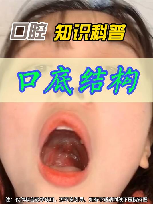 口腔知识科普，口底结构，带你了解未知的秘密