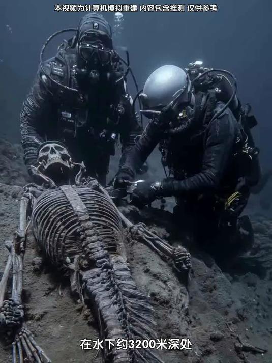 深海机器人在夏威夷海沟发现巨型美人鱼骨架