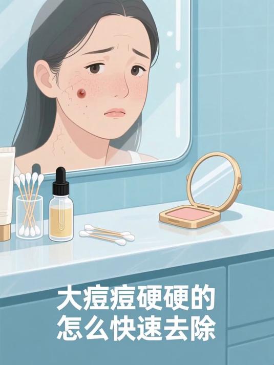 大痘痘硬硬的怎么快速去除 #健康扬帆季#