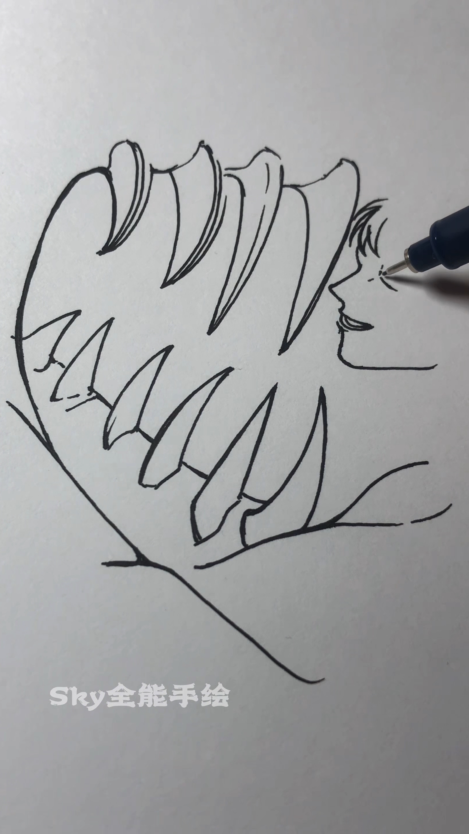 徒手绘画章鱼哥