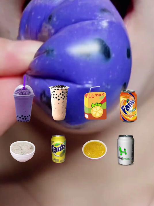 解压视频：声控喝蓝莓珍珠奶茶