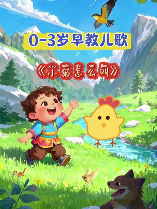 早教儿歌,小鸡怎么叫