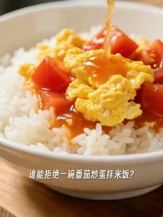 谁能拒绝一碗番茄蛋炒饭呢？3分钟搞定下饭菜