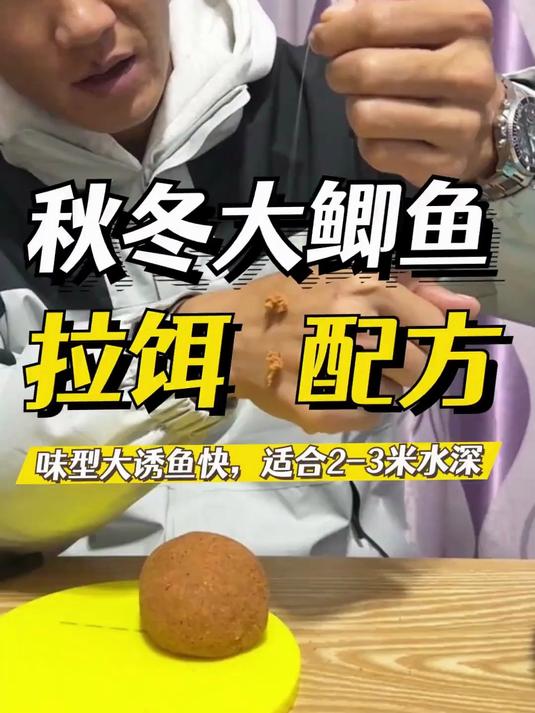 秋冬季节钓大鲫鱼，针对性非常强的拉饵配方