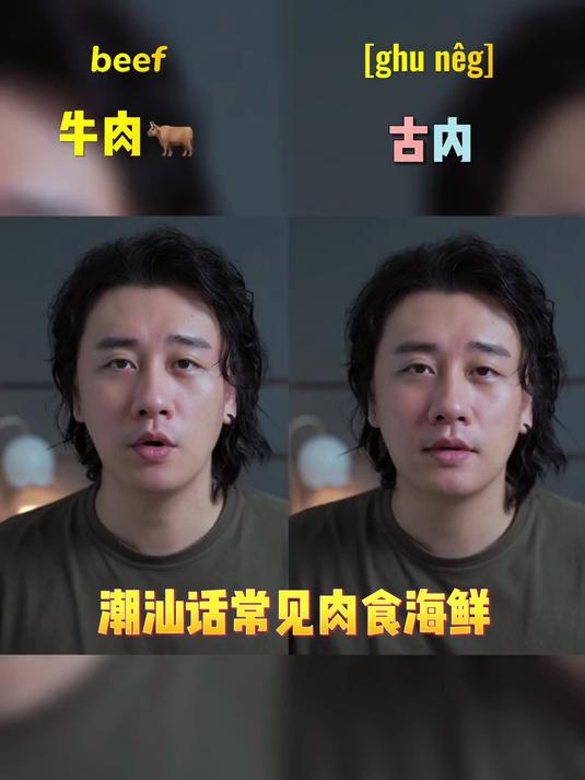 常见的肉食海鲜用潮汕话怎么说呢