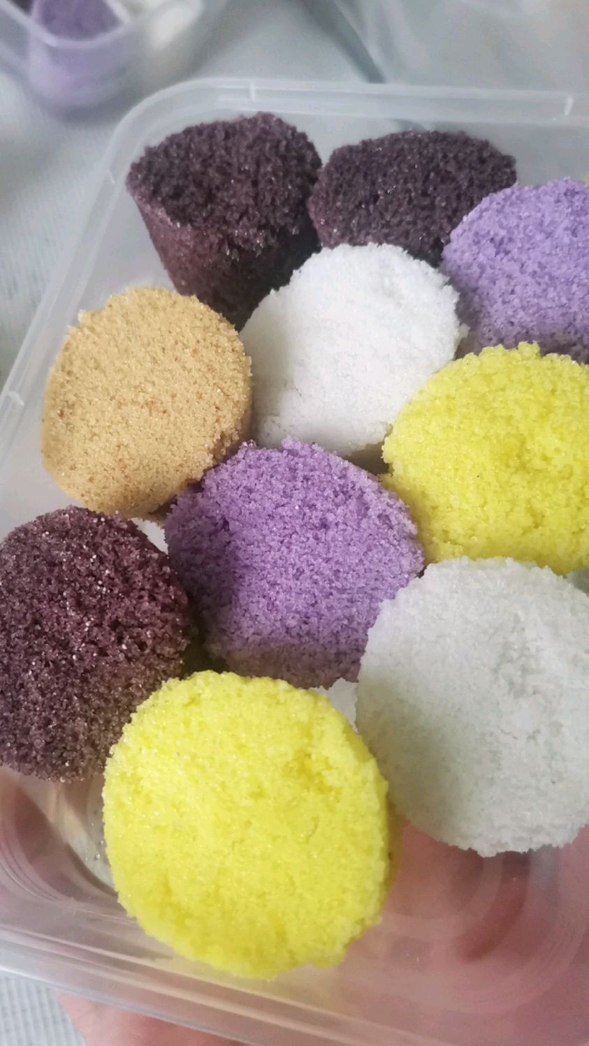 多彩松糕模具自己做的