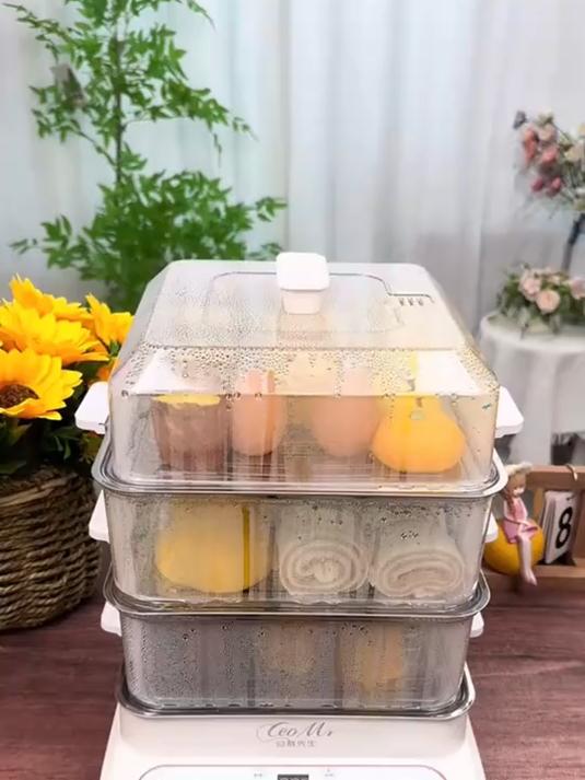 现代电蒸锅多功能家用三层大容量全自动蒸汽锅早餐机蒸菜电蒸箱