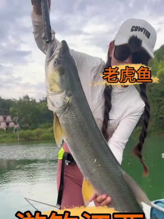 游钓江西九江第一次钓到老虎鱼，老板娘的规矩也奇怪