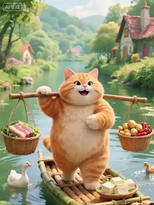 大胖橘猫今天吃干锅肉片啦！虎哥和黑眼圈一起过来了，真热闹呀～