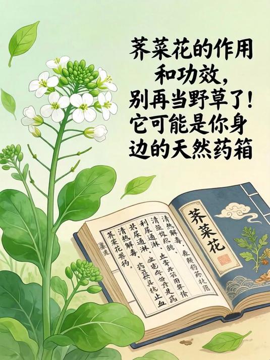 荠菜花的作用和功效，别再当野草了！它可能是你身边的天然药箱