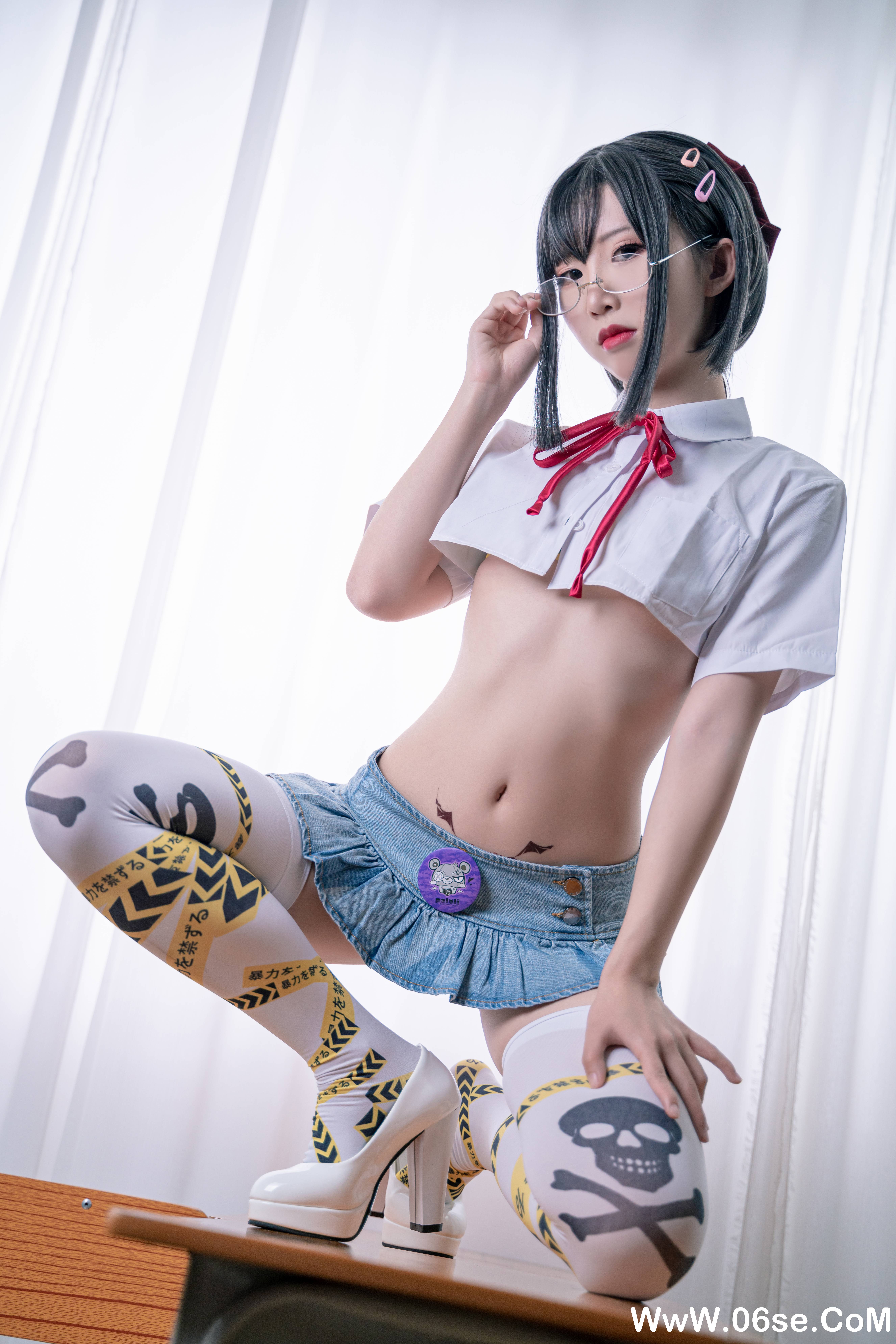 图片[26]-Coser面饼仙儿 NO.116 — 短校服胶带[32P475M]-六色网