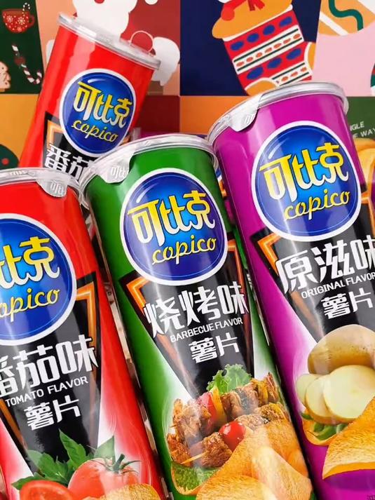 快快快,这价就能到手3大桶可比克薯片,还是105克大罐装的