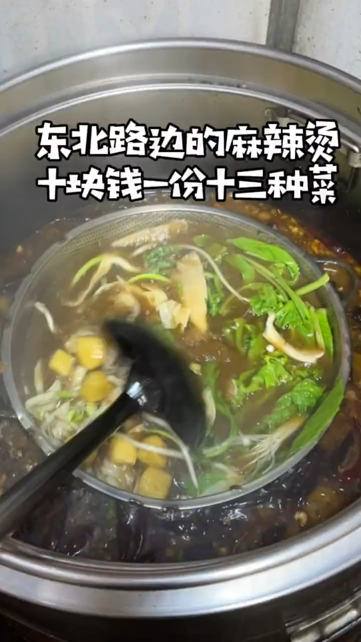 东北十块钱的麻辣烫十三种菜