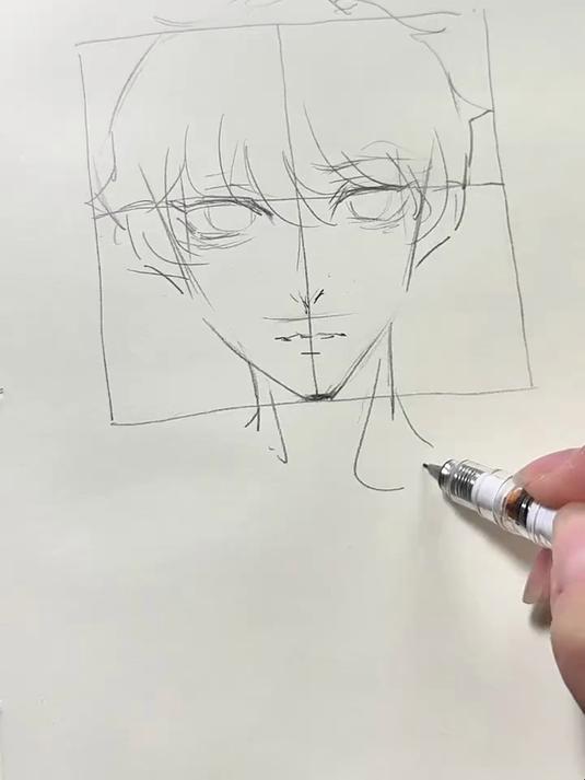 每日摸鱼翻车之一分钟铅笔手绘男头～