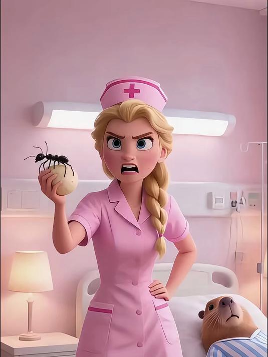 艾莎给卡皮巴拉吃鸡腿了,你们还喜欢艾莎吗