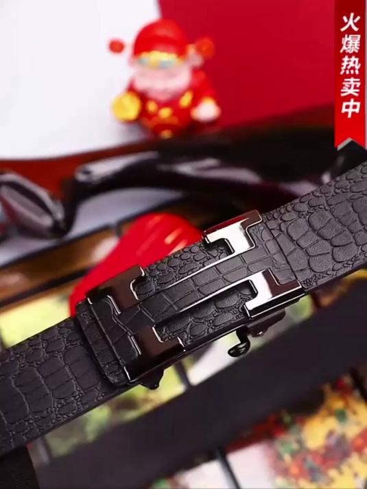 送老公不踩雷的皮带!真皮鳄鱼纹自动扣,显高端还耐用!