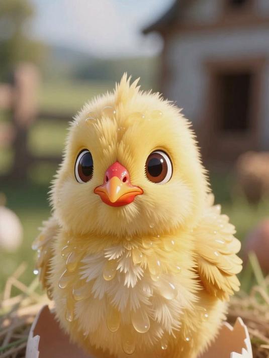 少儿动漫，小鸡破蛋壳，好奇探索新世界