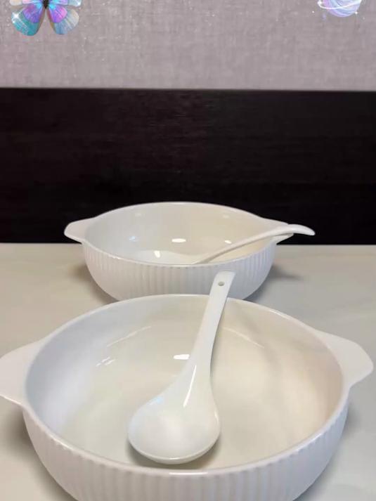 陶瓷汤锅双耳款,炖菜煮汤都出色,厨房必备实用锅