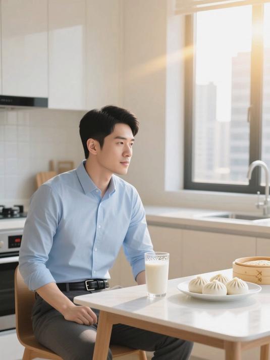 豆浆配包子，营养早餐新选择