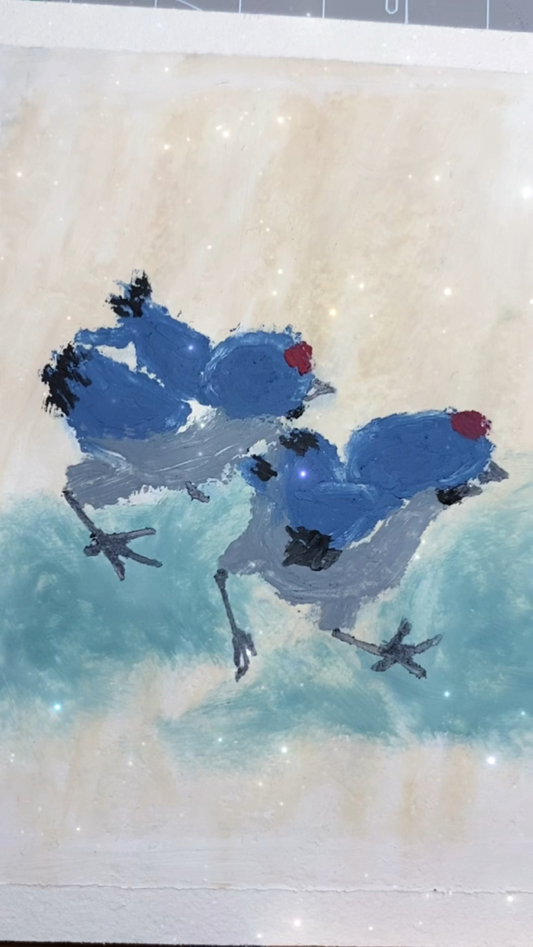 油画棒 | 想要画水墨国风小鸡么?新手友好绘画过程视频教程