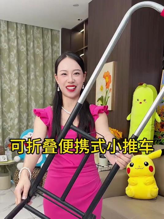 这款便携式折叠拉货车太方便了！平时买菜、拿快递、大桶水！