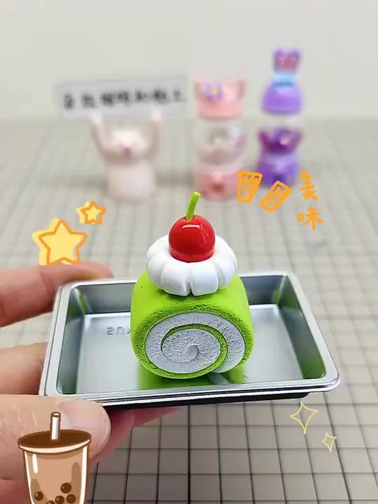 粘土入坑必捏的小蛋糕，超级简单～有手就会