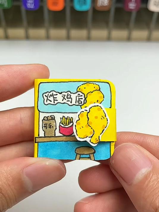 自制超迷你炸鸡店豆豆本