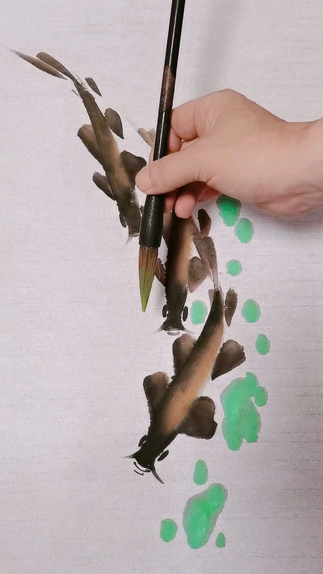 欢快的鱼儿画法