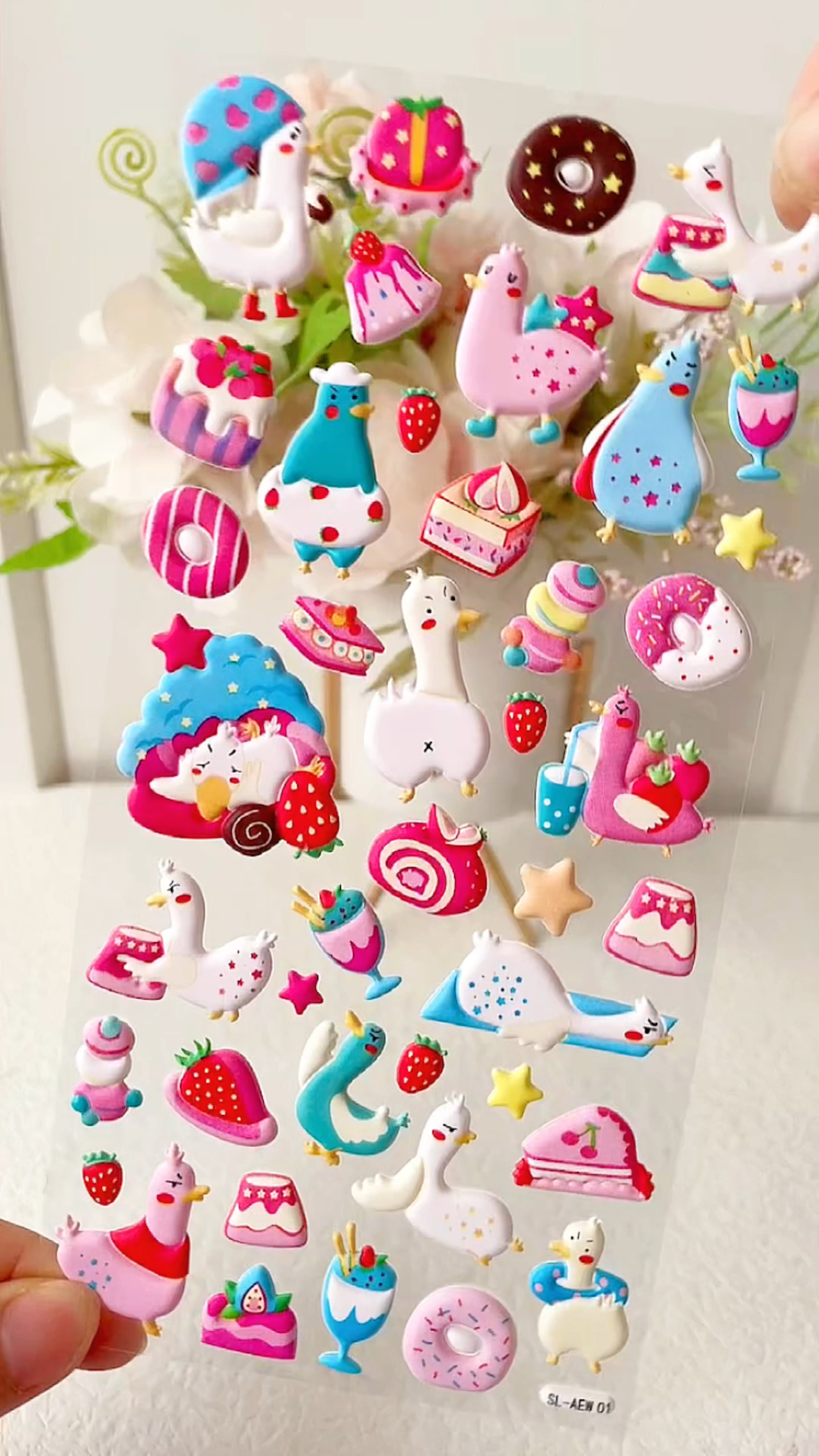 可爱鸭鸭,可爱鹅鹅,这么卡通得贴纸你喜欢吗?