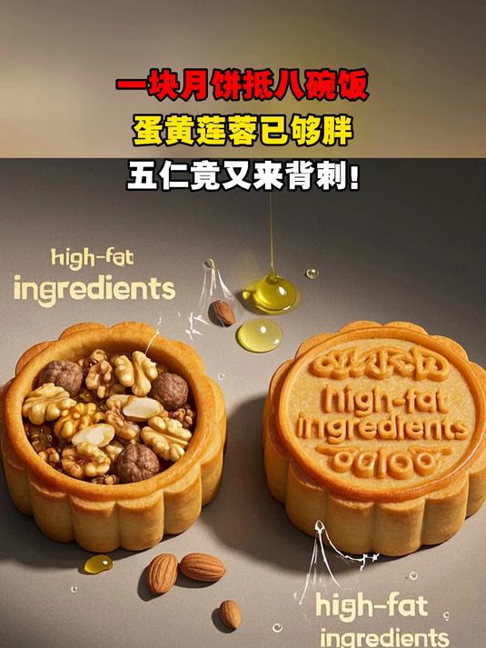 一块月饼抵八碗饭,蛋黄莲蓉已够胖,五仁竟又来背刺!