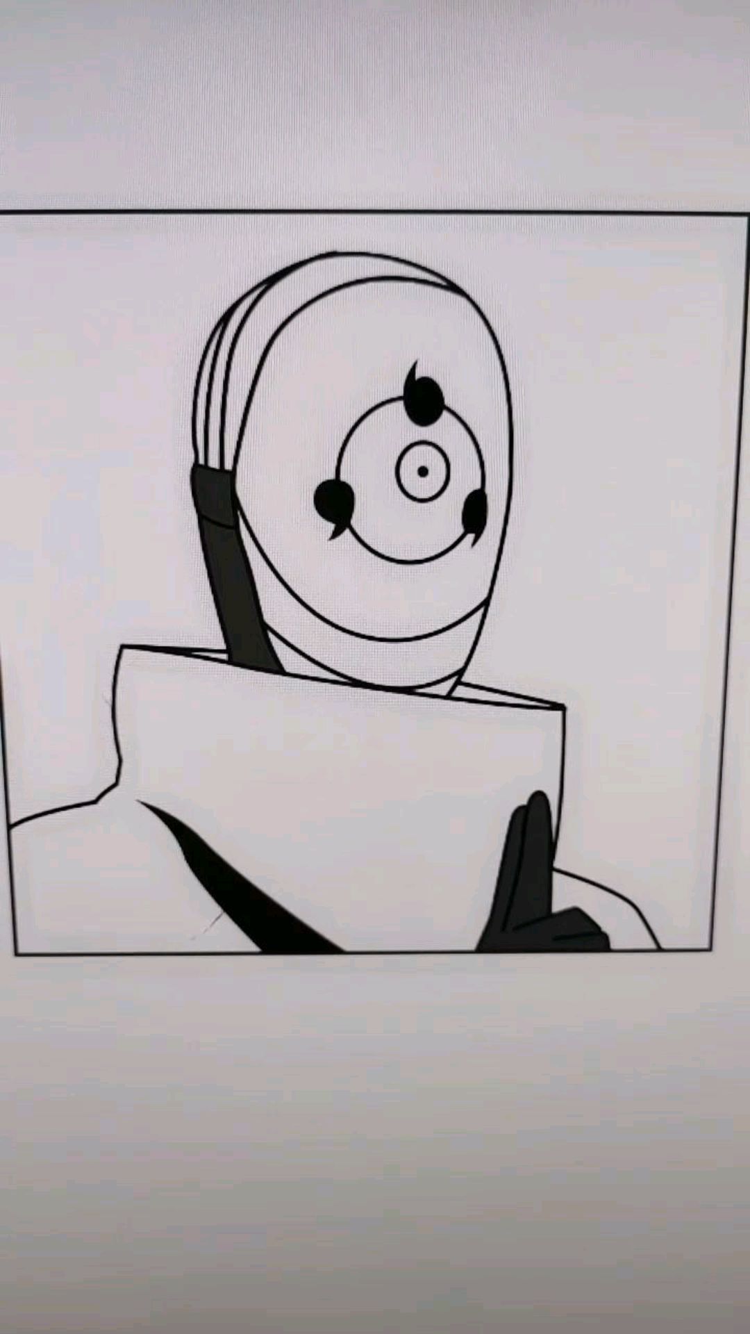 一笔一划教你画带面具的带土,实用教学