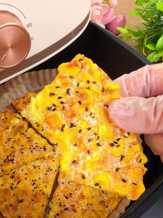 奶香玉米烙,酥脆香甜孩子爱吃