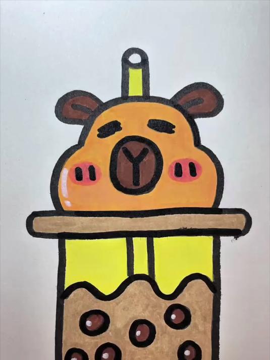 可爱的小熊奶茶杯