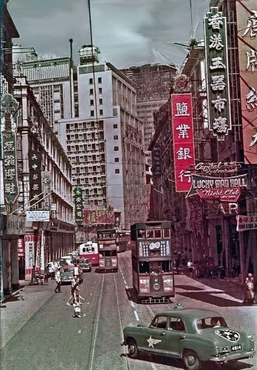 1966年香港中环德辅道新世界影院（图）（GIF）_我想网