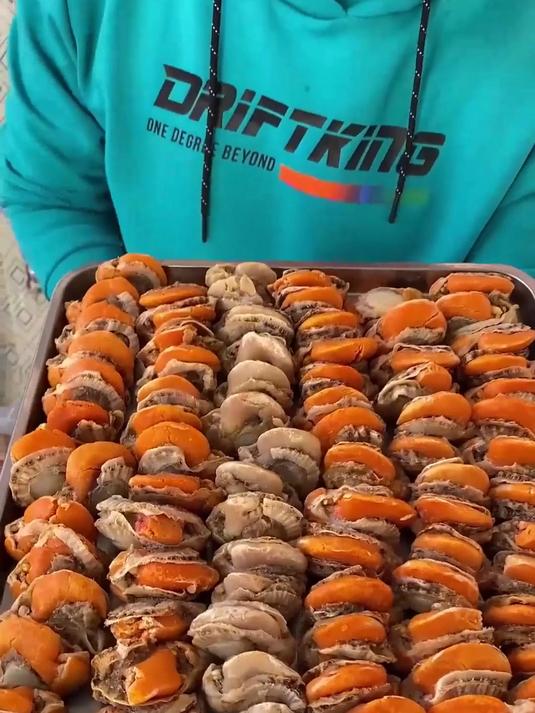 现剥扇贝肉带膏带黄!似蟹肉口感,鲜甜到心巴