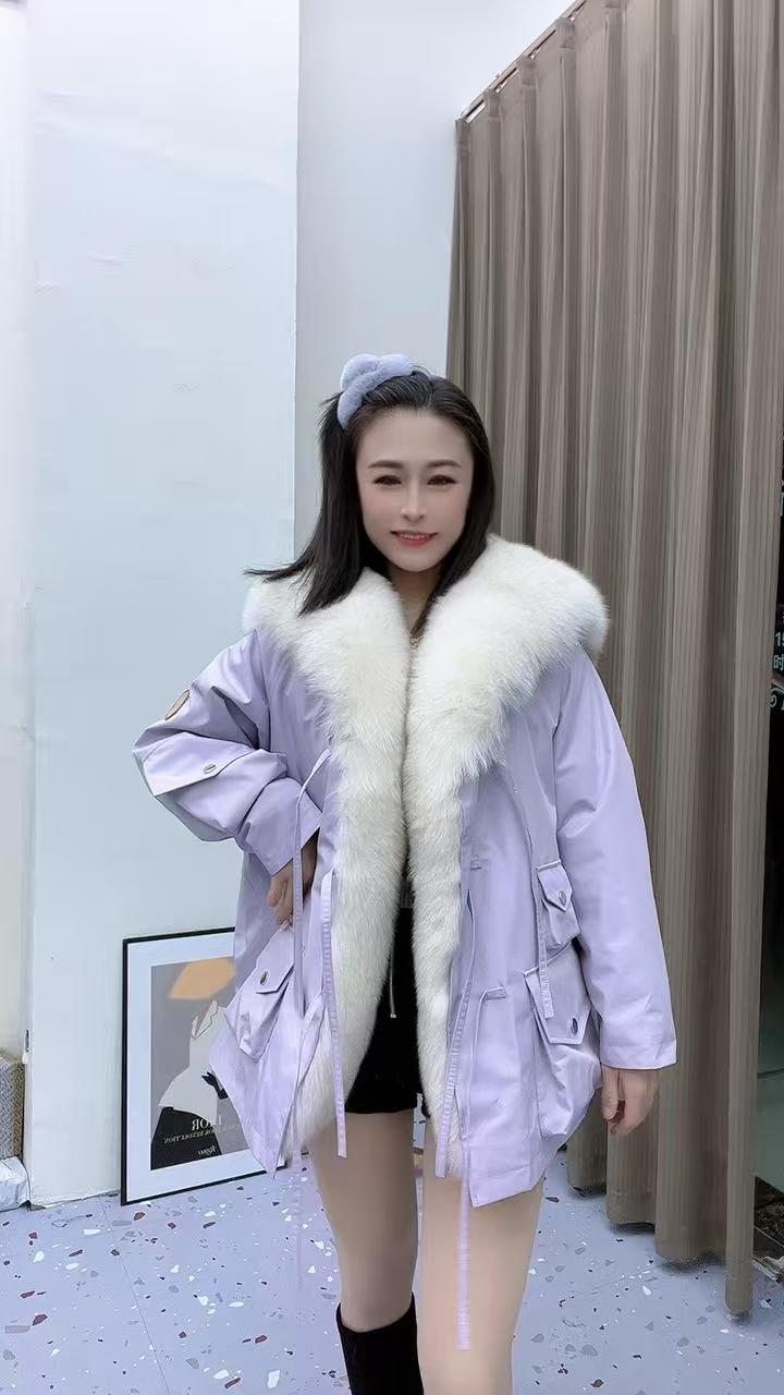 女士皮草外套派克服