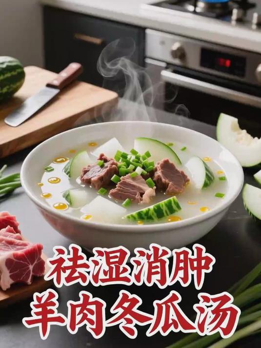 炖羊肉冬瓜片 祛湿消肿补水分