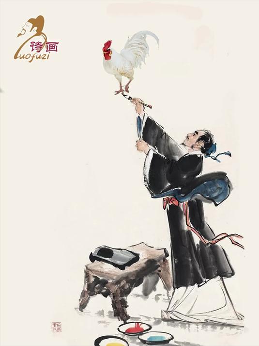 每周诗画—唐伯虎《画鸡》